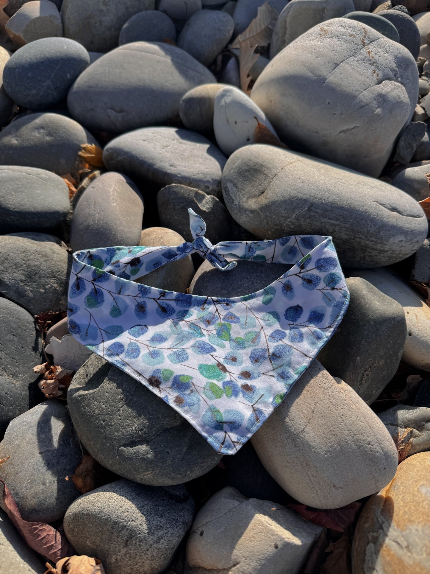 Winter watercolor tie on dog bandana