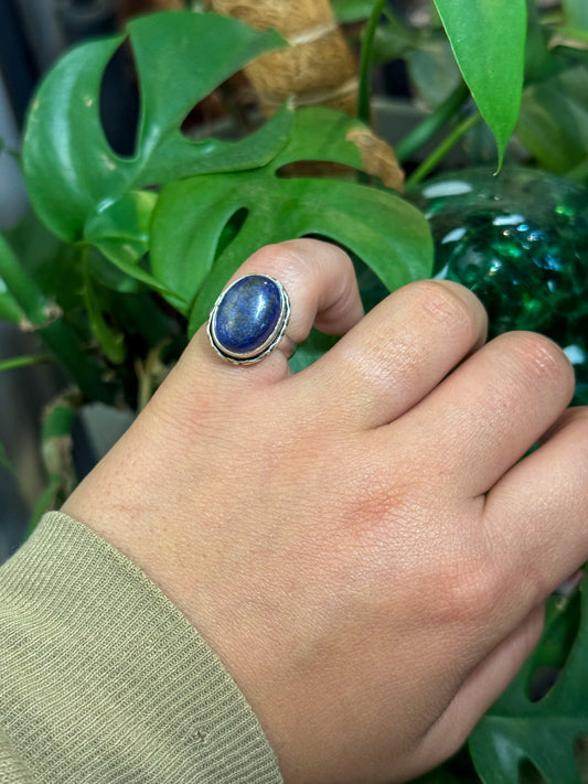 Sodalite stone ring size 6