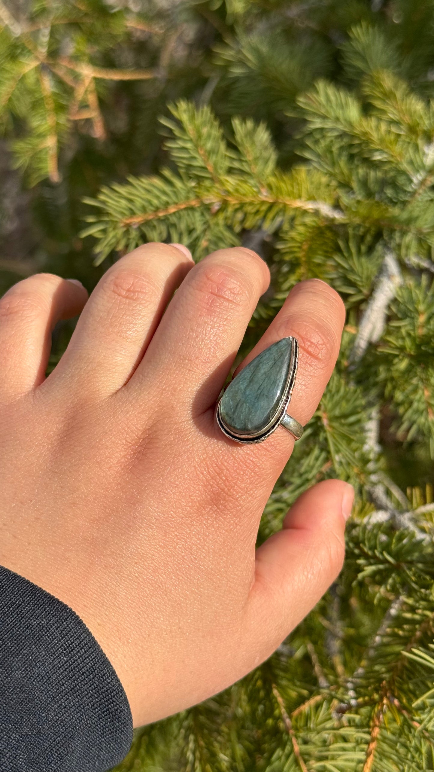 Adjustable Labradorite ring