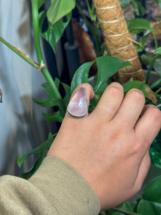 Rose Quartz size 6 ring