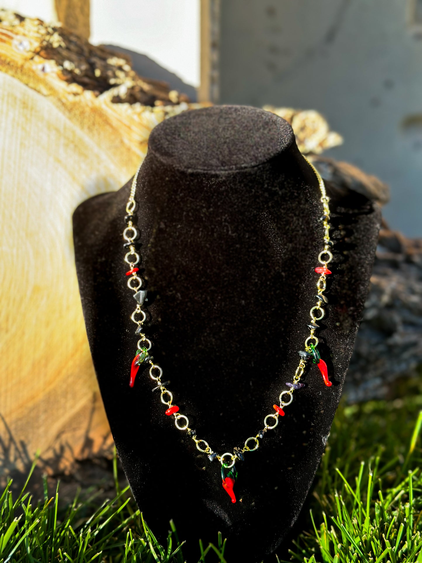 Hot chili pepper charm necklace