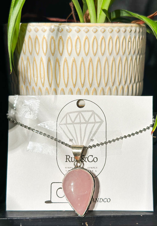 Rose quartz necklaces