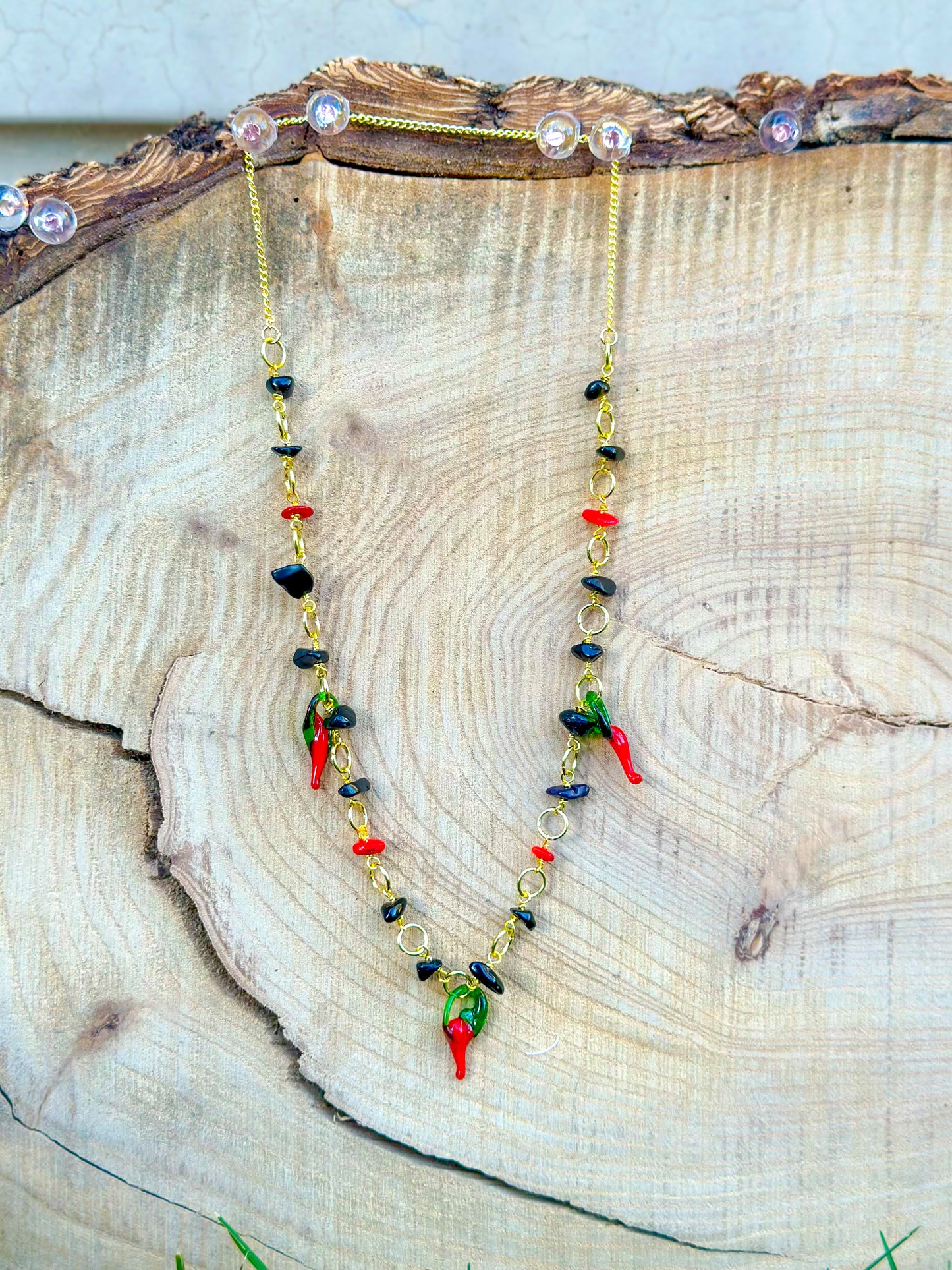 Hot chili pepper charm necklace