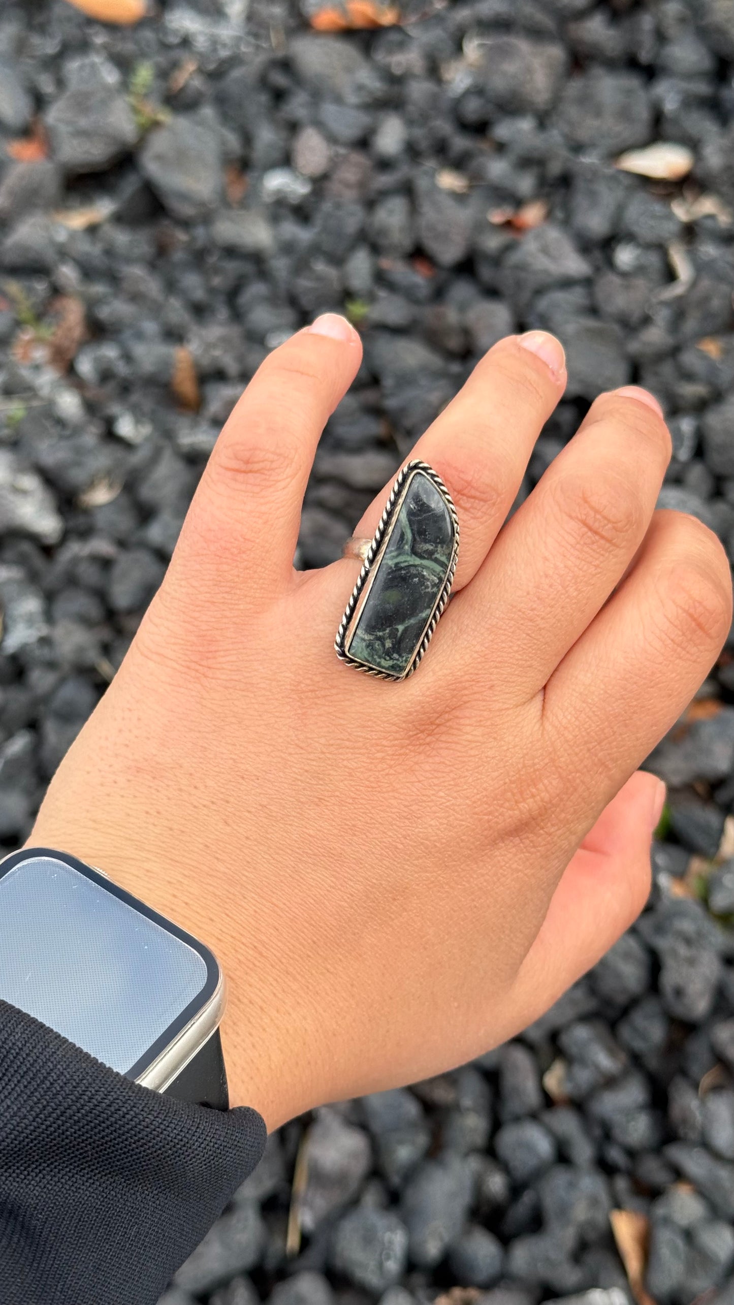 Galaxy Jasper Adjustable ring