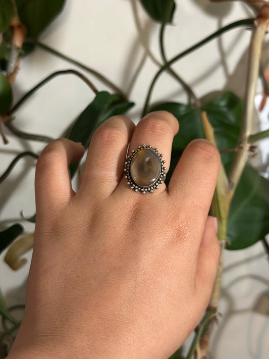 Size 8 moonstone ring