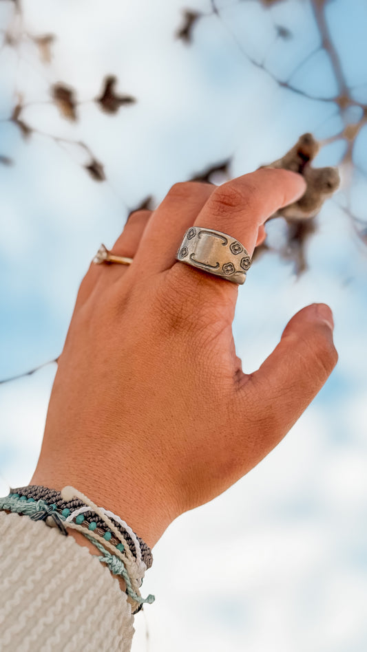Blossom Shield spoon Ring