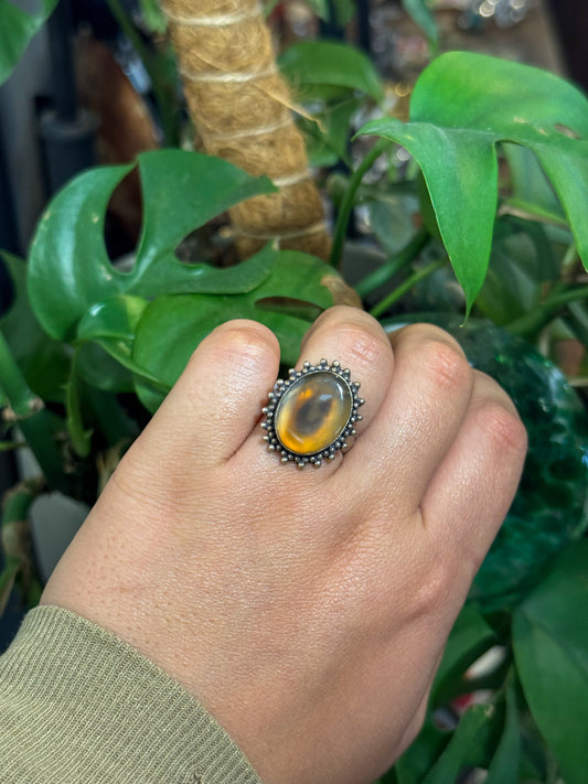Size 7 agate slice ring
