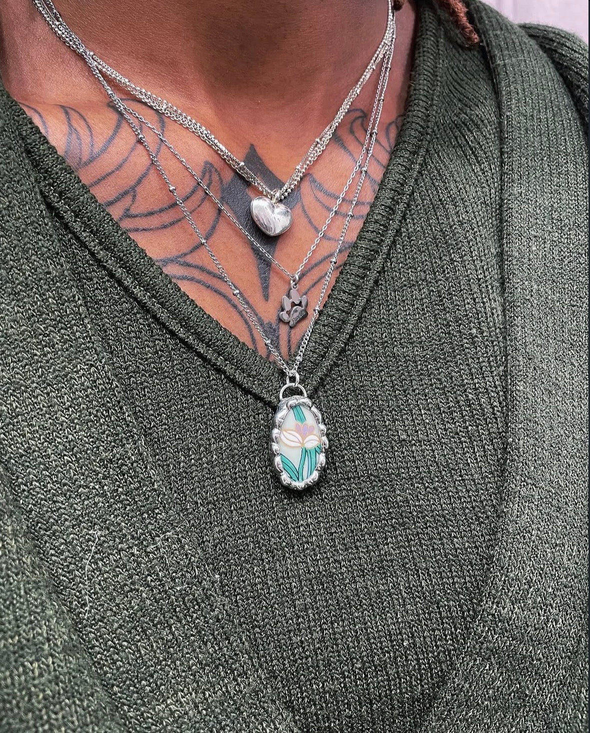 Custom broken plate jewelry