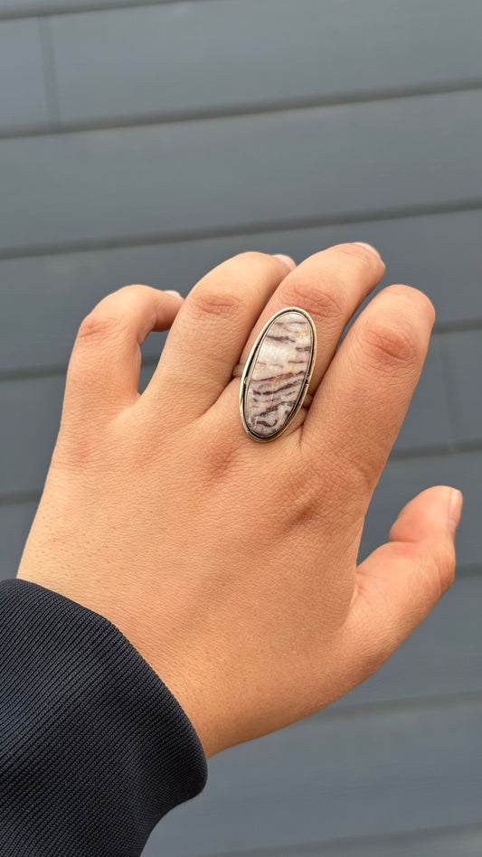 Red Banded Jasper Adjustable ring