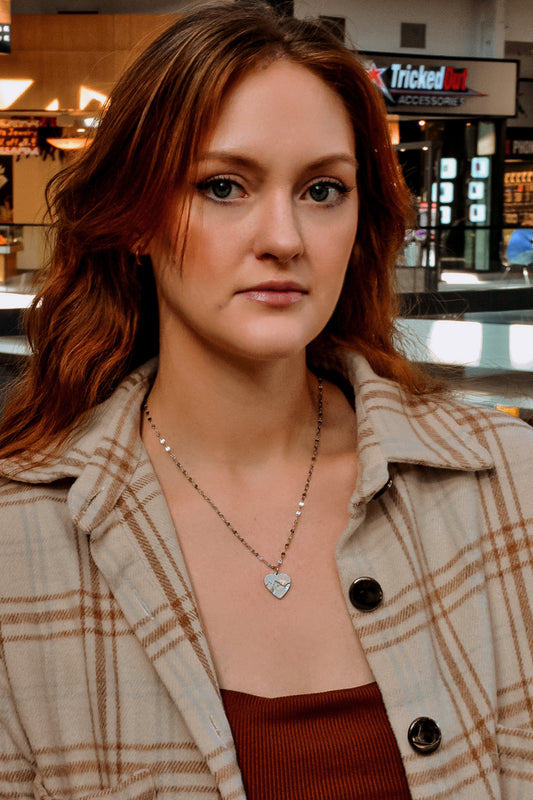 Silver heart necklace