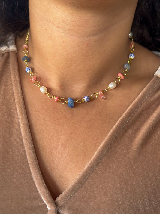 Vibrant mosaic necklace