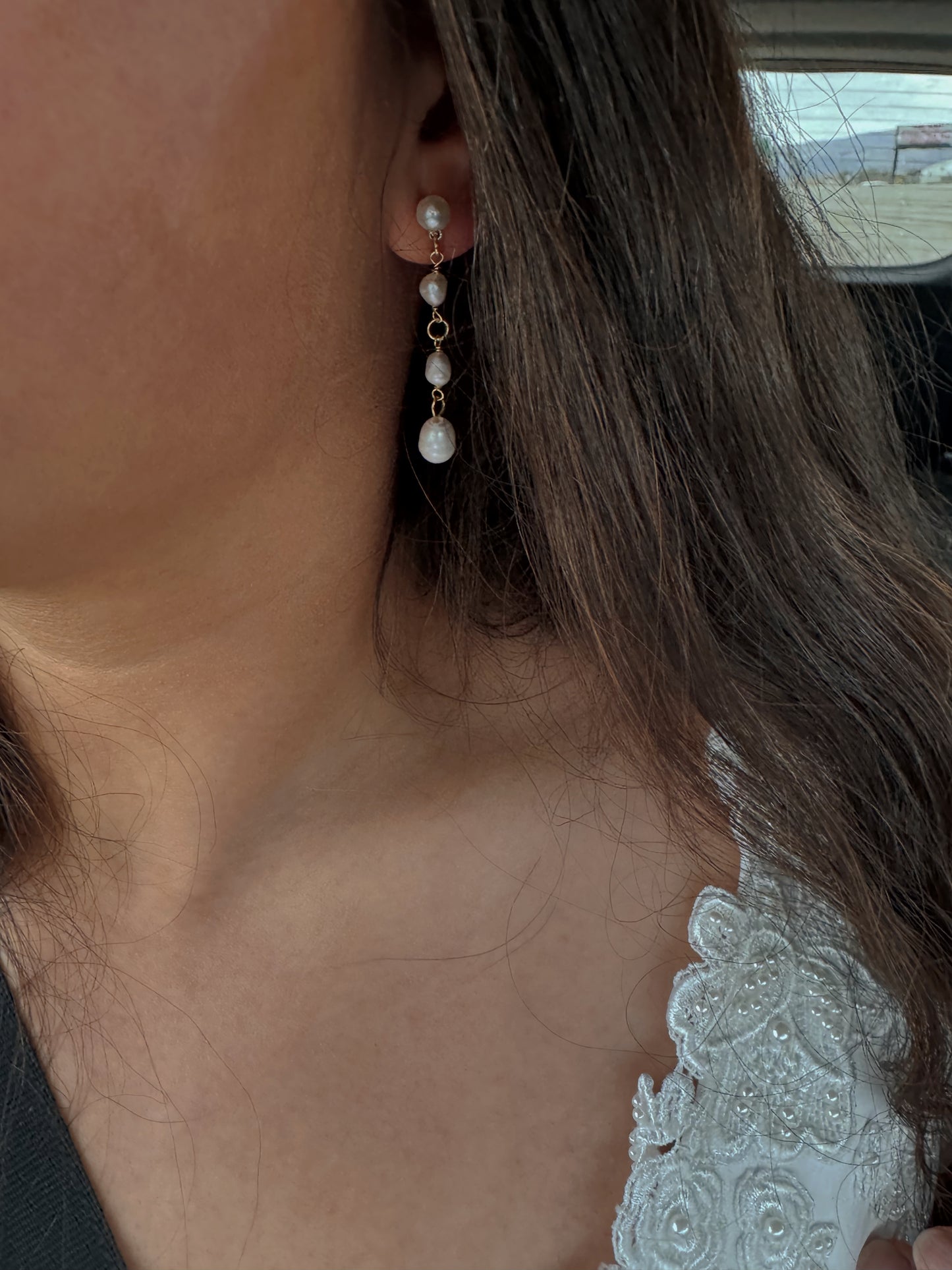 Pearl drop earrings