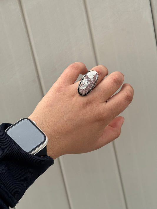 Polished Chert Breccia Adjustable ring