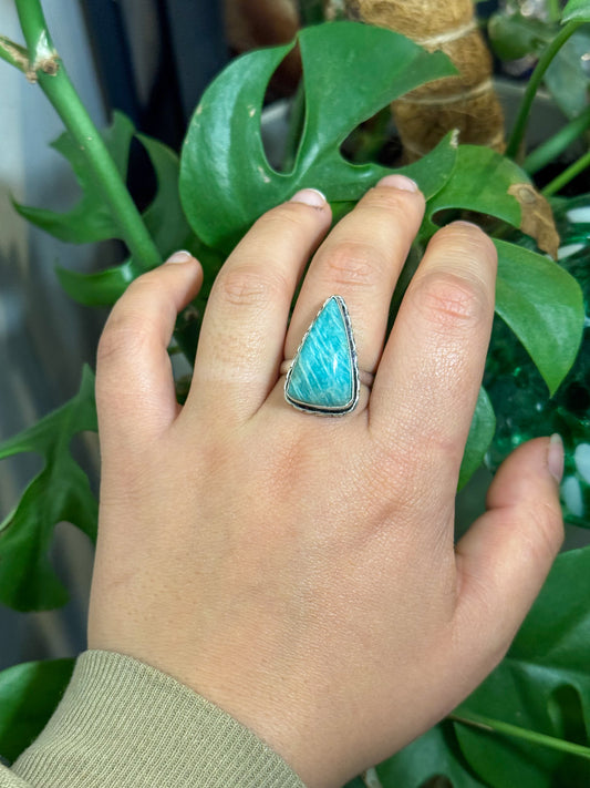 Size 7.5 amazonite ring