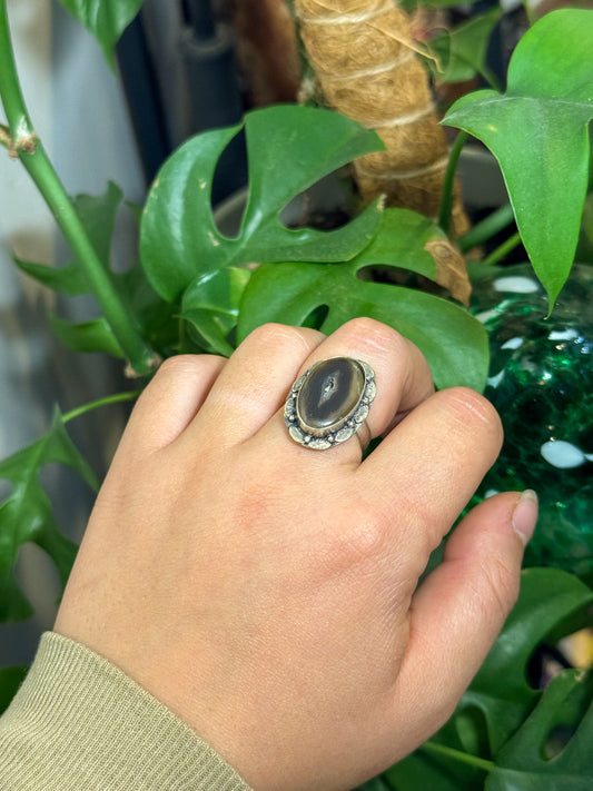 Size 7.5 agate slice ring