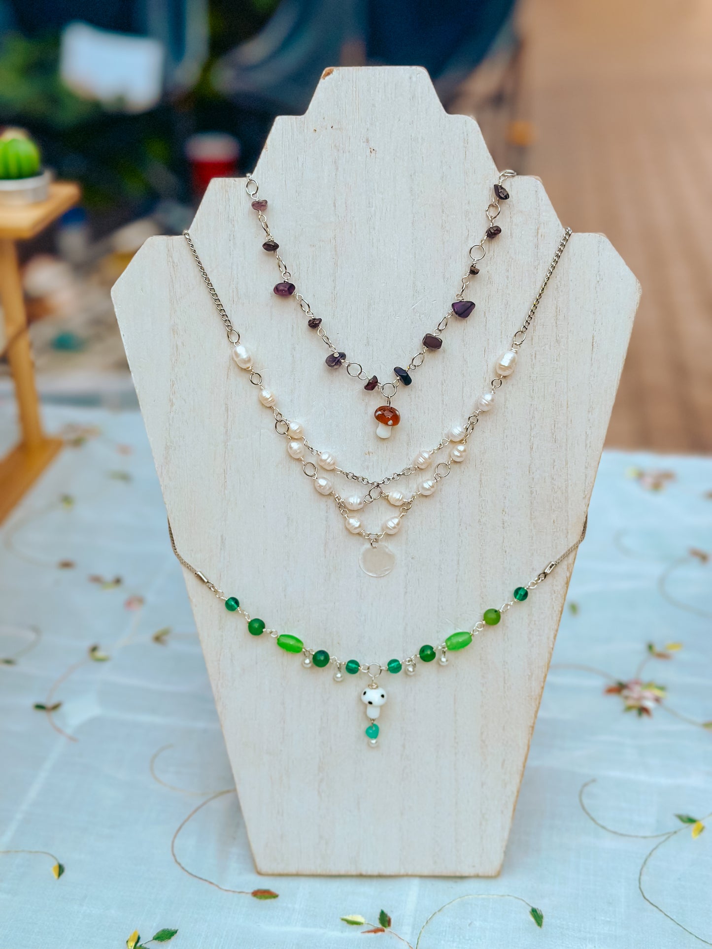 Wire wrapped stone bracelets