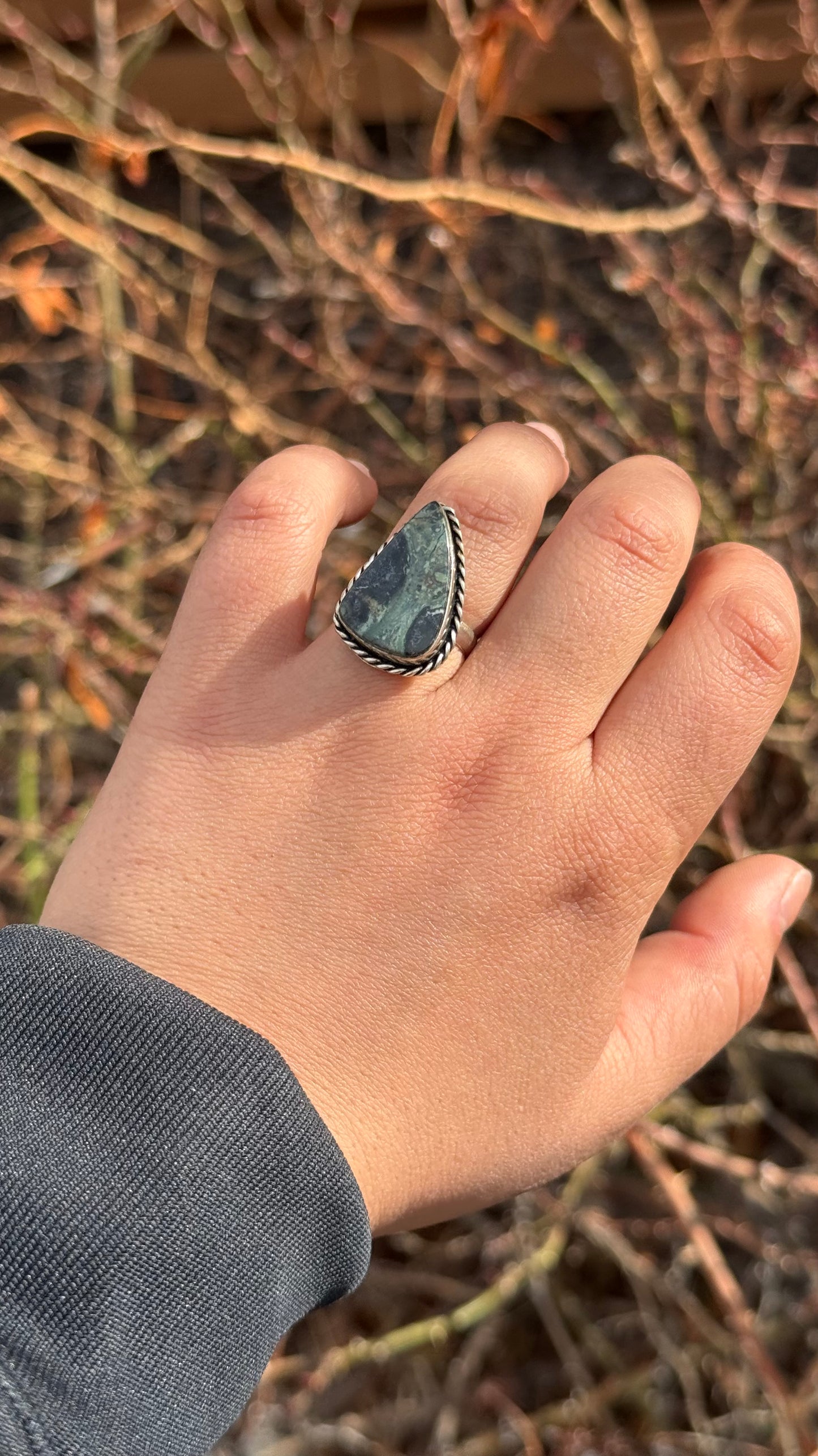 Galaxy Jasper Adjustable ring