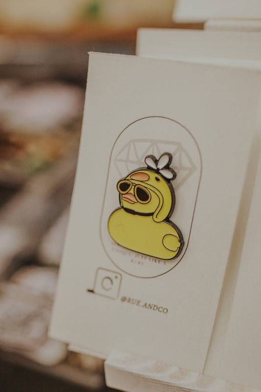 Duck enamel pin