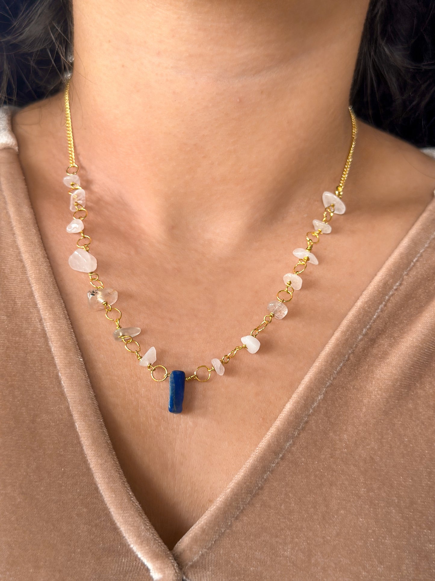 Sodalite charm necklace